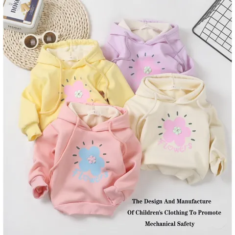 Đồ thu đông cho bé, áo Hoodie nỉ lót lông QC dày dặn cho bé gái bé trai 8-17kg