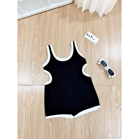 Đồ bơi bé gái, set bikini liền thân Cut Out 2 bên eo cho bé 10-30kg