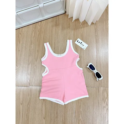 Đồ bơi bé gái, set bikini liền thân Cut Out 2 bên eo cho bé 10-30kg