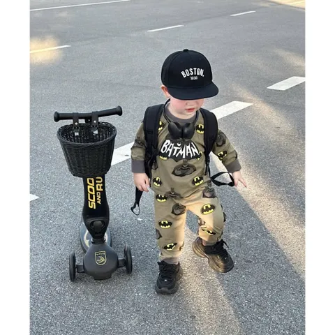 Quần áo thu đông bé trai, set bộ dài tay Batman giữ ấm cho bé size 8-26kg