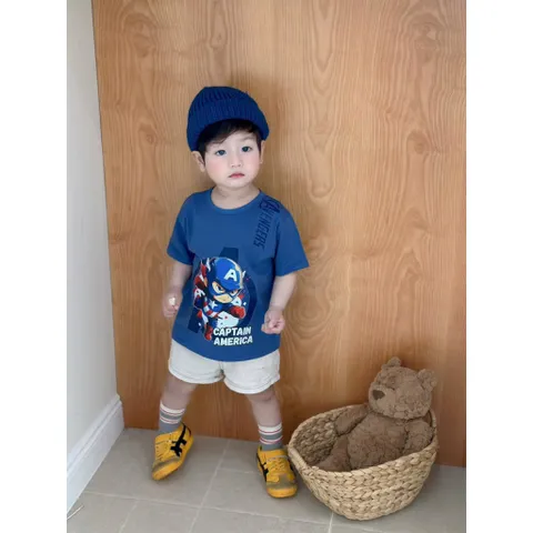 Áo phông bé trai, áo cotton siêu nhân mẫu mới 2026 cho bé 9-27kg