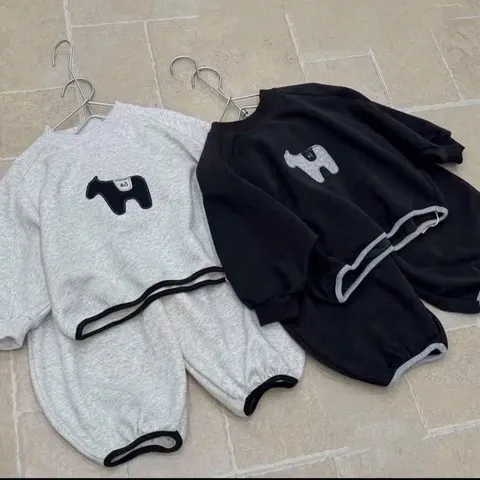 Quần áo thu đông bé trai, set bộ nỉ mềm mại hoạ tiết COW phong cách Hàn Quốc cho bé trai 9-26kg