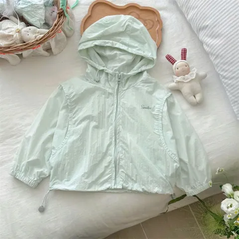 Áo khoác nhẹ, áo khoác gió 4 màu cho bé trai và bé gái size 7-27kg