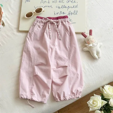 Quần dài bé gái, quần gió dáng bom 6 màu cho bé gái size 8-26kg