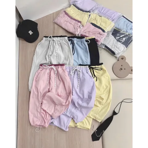 Quần dài bé gái, quần gió dáng bom 6 màu cho bé gái size 8-26kg