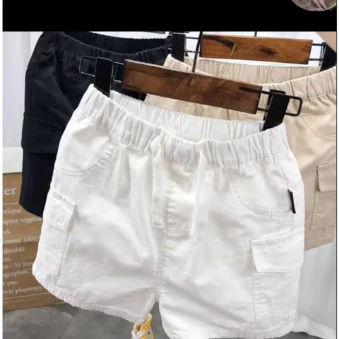 Quần đùi bé trai, quần short bé trai chất kaki túi hộp size bé 8-30kg