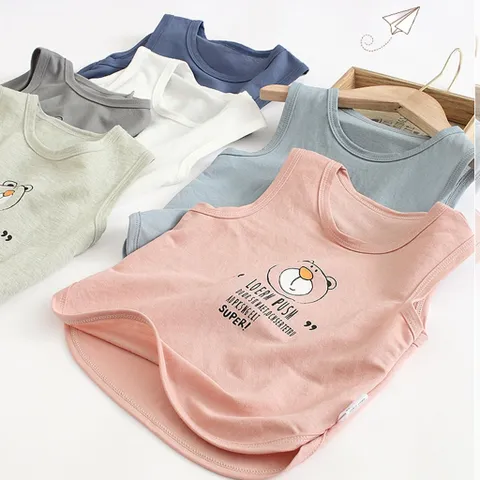Áo ba lỗ bé trai, áo ba lỗ bé gái, áo ba lỗ chất cotton hình gấu Pooh dễ thương cho bé 8-25kg
