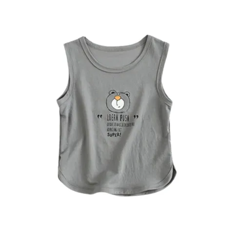 Áo ba lỗ bé trai, áo ba lỗ bé gái, áo ba lỗ chất cotton hình gấu Pooh dễ thương cho bé 8-25kg