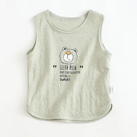 Áo ba lỗ bé trai, áo ba lỗ bé gái, áo ba lỗ chất cotton hình gấu Pooh dễ thương cho bé 8-25kg