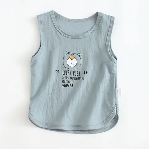 Áo ba lỗ bé trai, áo ba lỗ bé gái, áo ba lỗ chất cotton hình gấu Pooh dễ thương cho bé 8-25kg