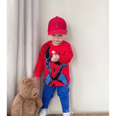 Quần áo bé trai, set bộ dài tay thu đông người nhện mẫu mới cho bé 9-24kg