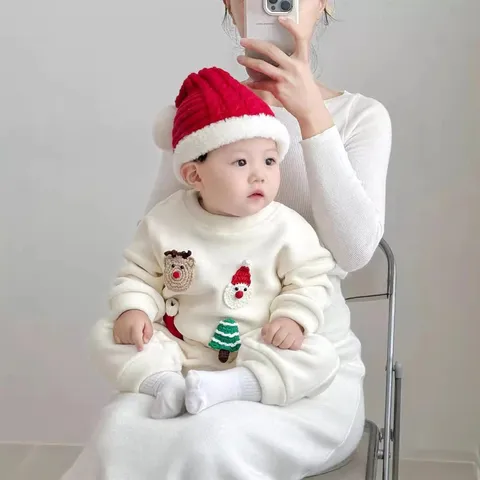 Bộ body cho bé sơ sinh, set body nỉ thêu đắp hình dễ thương kèm mũ cho bé trai và bé gái từ 7-15kg