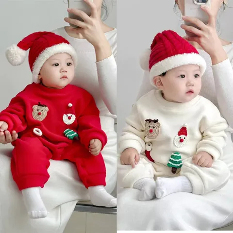 Bộ body cho bé sơ sinh, set body nỉ thêu đắp hình dễ thương kèm mũ cho bé trai và bé gái từ 7-15kg