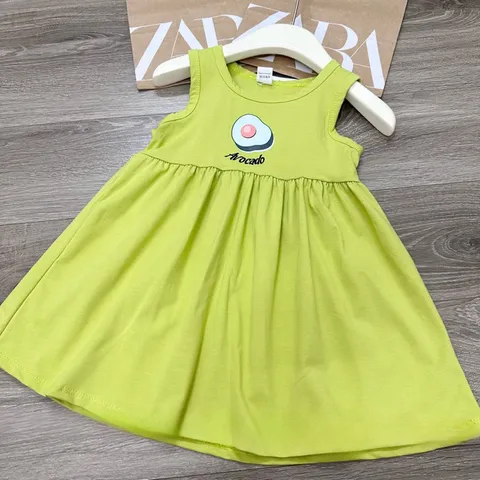 Váy bé gái, váy cotton sát nách họa tiết dễ thương cho bé 10-35kg