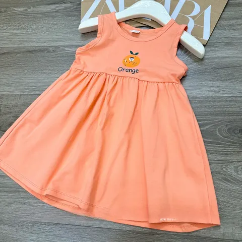 Váy bé gái, váy cotton sát nách họa tiết dễ thương cho bé 10-35kg
