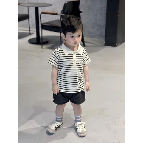 Áo polo bé trai, áo có cổ hoạ tiết TRUST năng động, lịch sự chuẩn Style Hàn Quốc size 9-26kg