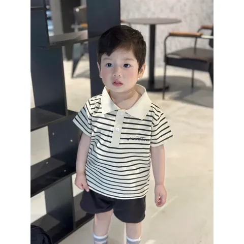 Áo polo bé trai, áo có cổ hoạ tiết TRUST năng động, lịch sự chuẩn Style Hàn Quốc size 9-26kg