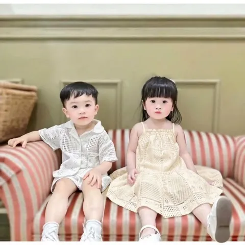 Váy bé gái, váy maxi đi biển chất ren cotton mềm cho bé 10-30kg