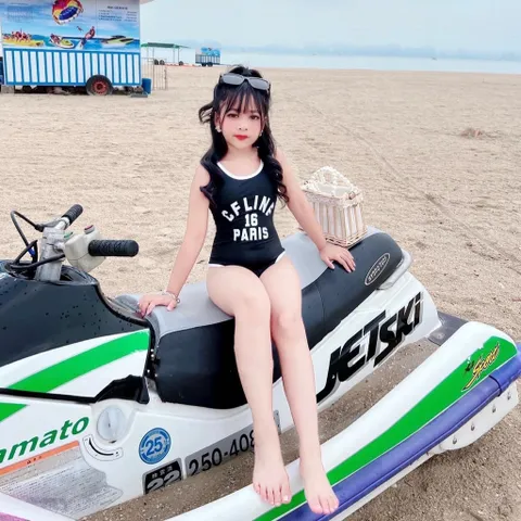 Đồ bơi bé gái, bộ bikini liền thân CFLINF cho bé size 10-36kg