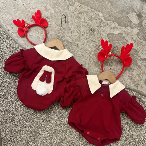 Set Body len gạo bờm Noel / Tết  cho bé gái 4-12kg