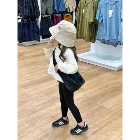 Quần legging cho bé gái, quần legging dài cotton zip 3 màu cho bé size 9-25kg