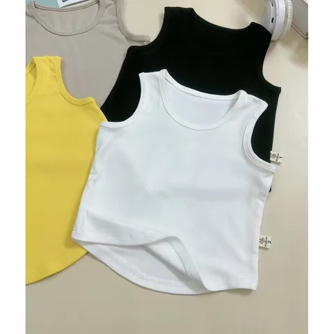 Áo ba lỗ bé trai, áo ba lỗ chất cotton zip Basic cho bé từ 8-22kg