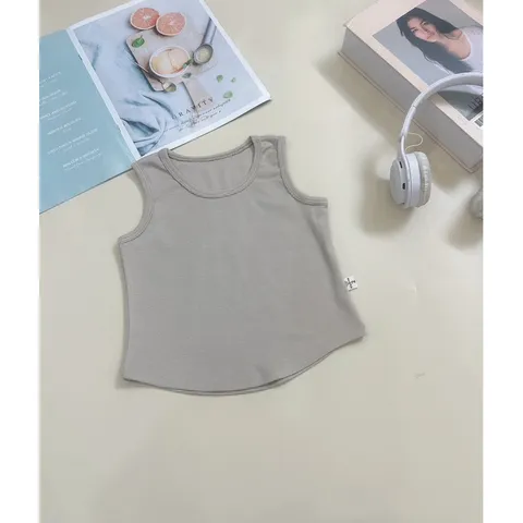 Áo ba lỗ bé trai, áo ba lỗ chất cotton zip Basic cho bé từ 8-22kg