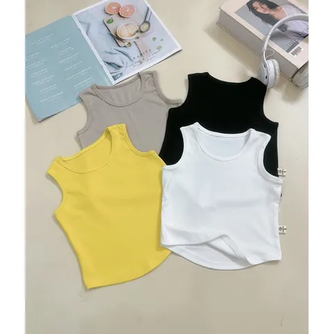 Áo ba lỗ bé trai, áo ba lỗ chất cotton zip Basic cho bé từ 8-22kg