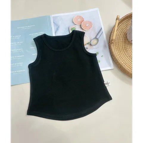 Áo ba lỗ bé trai, áo ba lỗ chất cotton zip Basic cho bé từ 8-22kg