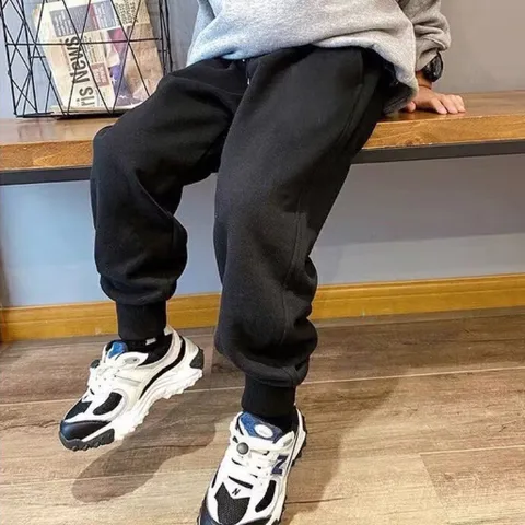 Quần dài cho bé, quần nỉ lót bông dáng Jogger siêu ấm, siêu mềm cho bé trai và bé gái size 8-25kg