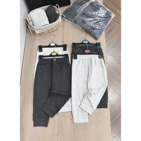 Quần dài cho bé, quần nỉ lót bông dáng Jogger siêu ấm, siêu mềm cho bé trai và bé gái size 8-25kg