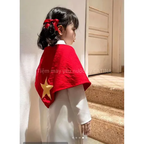 Khăn quàng đỏ sao vàng, khăn sao vàng da Simili bóng