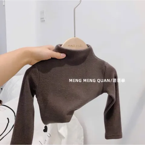 Áo giữ nhiệt cho bé, áo giữ nhiệt zip lông tone màu Hàn Quốc cho bé trai và bé gái size 7-24kg