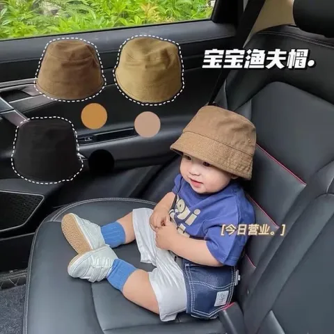Mũ trẻ em, mũ kaki bucket 4 màu cho bé trai và bé gái từ 0-5 tuổi