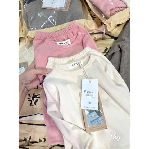 Quần áo thu đông cho bé, set bộ dài tay chất zip lông CHOU cho bé trai và bé gái size 6-27kg