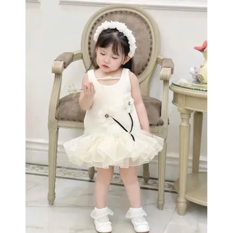 Váy bé gái, váy công chúa bồng bềnh tặng kèm bờm cho bé 10-30kg