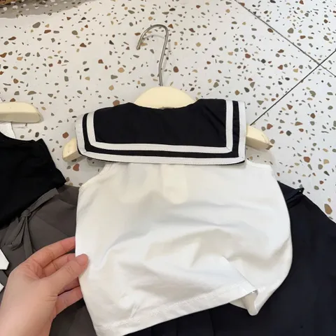 Váy bé gái, set váy đồng phục thủy thủ phong cách học sinh Nhật bản cho bé 14-32kg