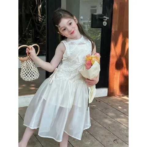 Váy bé gái, váy tơ công chúa mềm mại cho bé 10-32kg