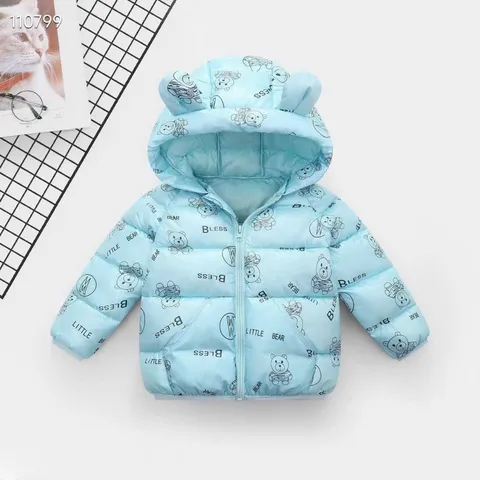 XẢ HÀNG- Áo khoác trẻ em, áo phao tai gấu ấm áp nền mại cho bé trai vào bé gái