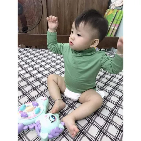 Áo giữ nhiệt cho bé, Áo thun giữ nhiệt cổ 3 phân cho bé trai, bé gái