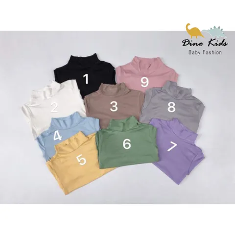 Áo giữ nhiệt cho bé, Áo thun giữ nhiệt cổ 3 phân cho bé trai, bé gái