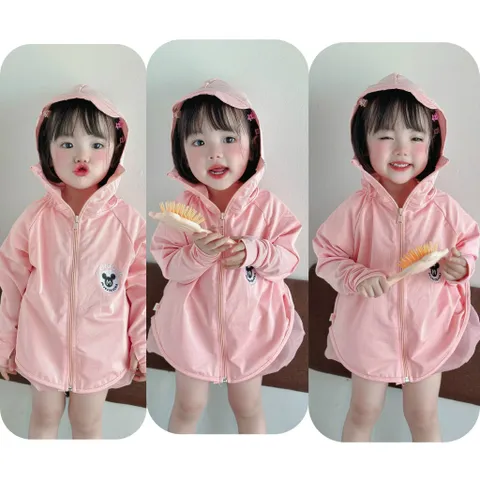 Áo chống nắng cho bé, áo khoác nắng DÁNG NGẮN thông hơi kim cương cho bé trai, bé gái 8-25kg
