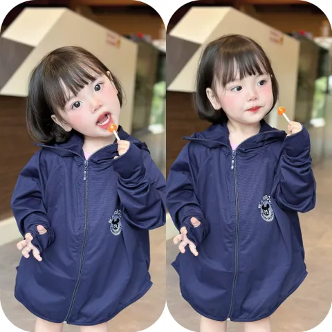 Áo chống nắng cho bé, áo khoác nắng DÁNG NGẮN thông hơi kim cương cho bé trai, bé gái 8-25kg