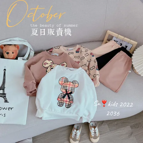 Đồ thu đông bé trai, bé gái, áo da cá gấu MINIQEE cho bé
