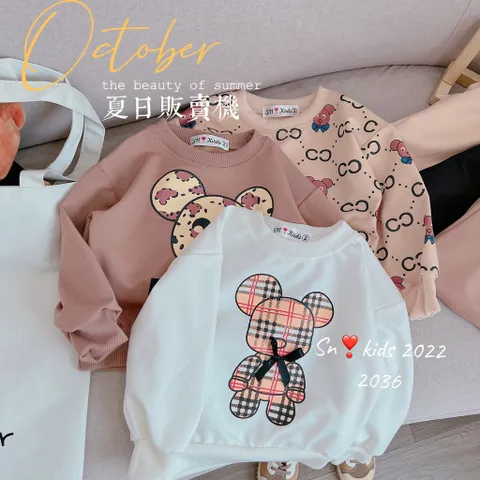 Đồ thu đông bé trai, bé gái, áo da cá gấu MINIQEE cho bé