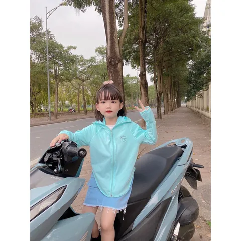 Áo chống nắng cho bé gái Hello chất thun hàn cao cấp siêu mát cho bé gái size 13-27kg, Áo khoác nắng cho bé gái