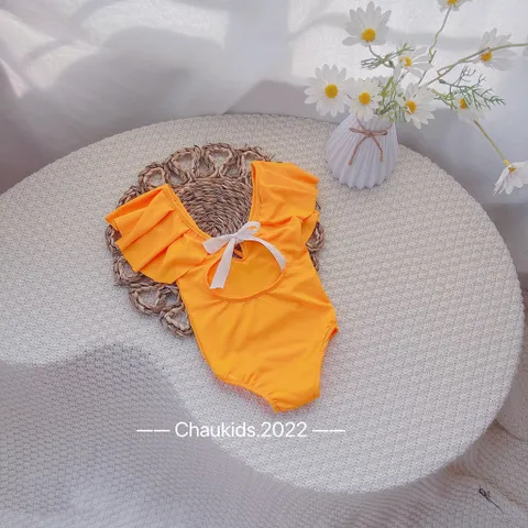 Đồ bơi bé gái,bộ bikini bèo vai hở lưng cho bé