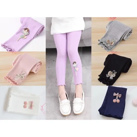 Quần legging bé gái, quần legging Quảng Châu chất cotton zip siêu đẹp cho bé
