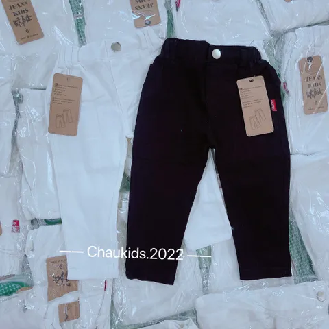 Quần dài bé trai chất kaki, quần kaki dài co giãn 2 màu basic sành điệu cho bé