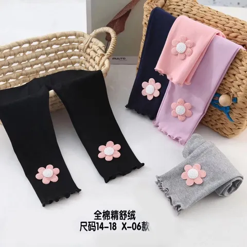 Quần legging bé gái, quần legging Quảng Châu chất cotton zip siêu đẹp cho bé